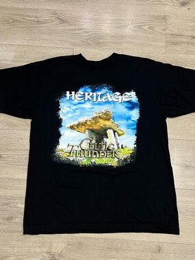 Celtic Thunder Tour 2011 T-Shirt Black Band Concert Vintage Style Men's Size L